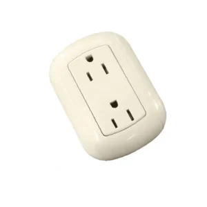 Tomacorriente doble trifásica plano 15A 250V para sobreponer "Opalux"