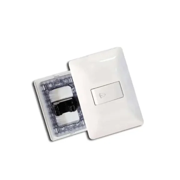 Interruptor  simple línea “ABITARE” color blanco diseño Italiano marca “Opalux”