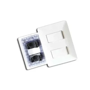 Interruptor doble línea “ABITARE” color blanco diseño Italiano marca “Opalux”