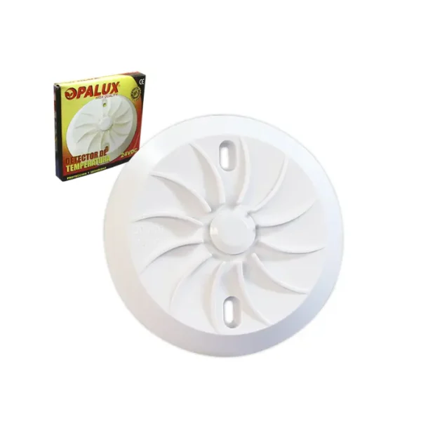 Detector de temperatura 24v “Opalux” alerta al llegar a 57°C para sistemas de alarmas contra incendio centralizados
