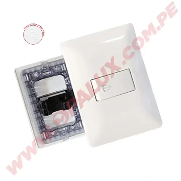 PULSADOR UNIPOLAR NA, 10A, 250V P/TIMBRE P/EMPOTRAR "OPALUX"