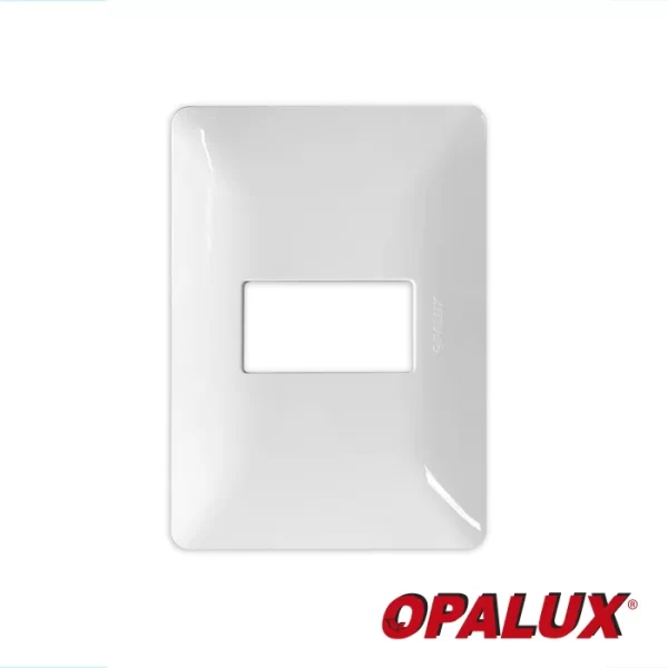 PLACA SIMPLE CON SOPORTE COLOR BLANCO "OPALUX" MASTER 200