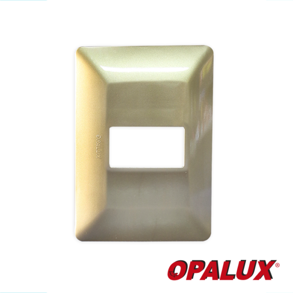 PLACA SIMPLE CON SOPORTE COLOR CHAMPAGNE "OPALUX" MASTER 200