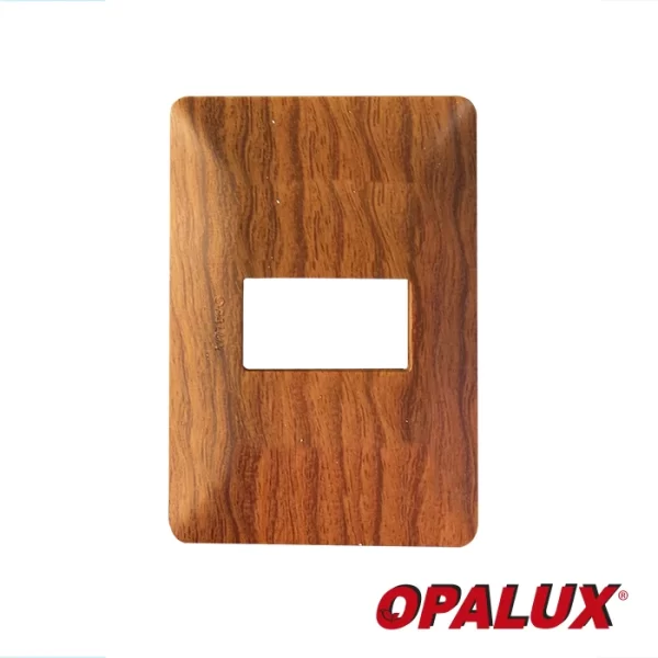 PLACA SIMPLE CON SOPORTE COLOR MADERA "OPALUX" MASTER 200