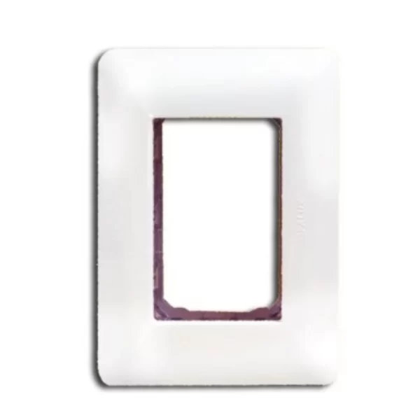 Placa Triple con Soporte Blanco OPALUX
