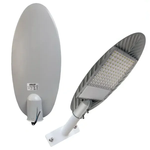 LUMINARIA DE ALUMBRADO PUBLICO 100W OPALUX 6500K 9000LM 108 LEDS 50,000HRS LUZ BLANCA IP65 220V-240V IK08 PROTECCION