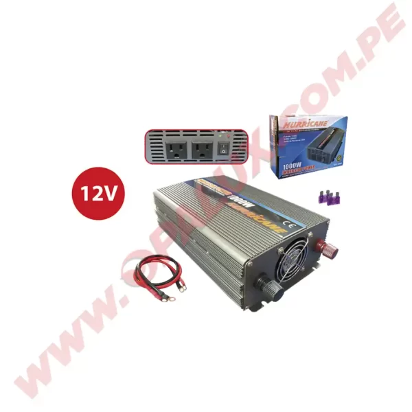 Inversor Onda Modificada 1500W “Hurricane” 12v a 220v para paneles solares