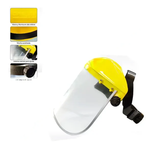 Protector facial con semicasco "Opalux" Policarbonato antirayaduras