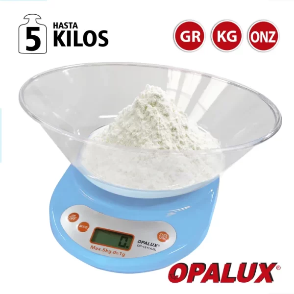 BALANZA DIGITAL CON PLATO DESMONTABLE CELESTE