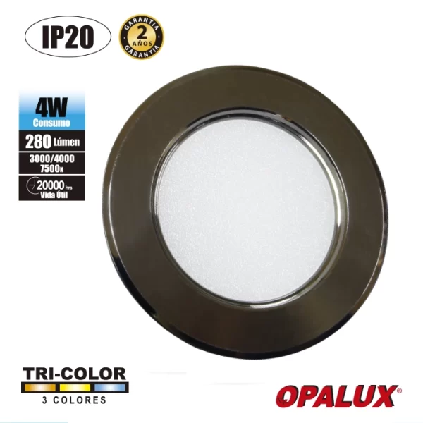 SPOT LIGHT PARA MUEBLE GRAFITO 3CCT "OPALUX" 4W TRICOLOR