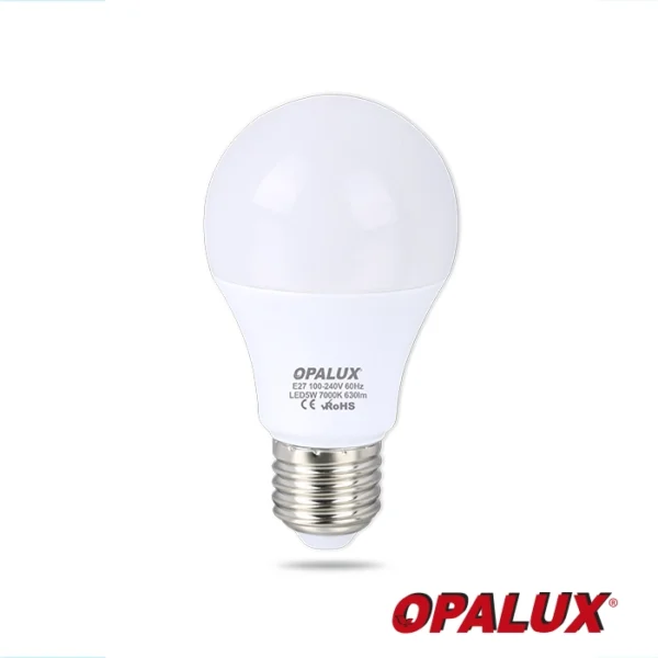 FOCO LED PARA CASA E27 5W OPALUX 430LM 6500K 25000HRS LUZ BLANCA 220V