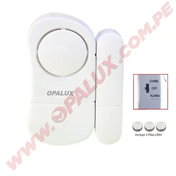 Timbre DIN DON de ingreso inalambrico con opcion de alarma usa pilas (incluidas) detección por apertura de puerta (contacto magnetico)