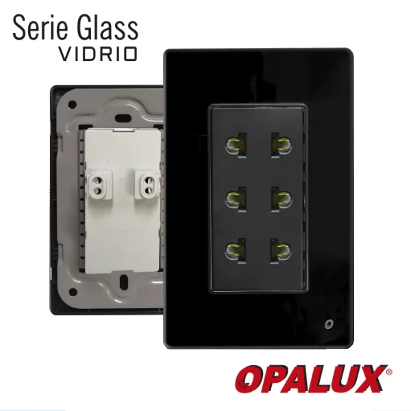 Tomacorriente triple universal dado 7cm