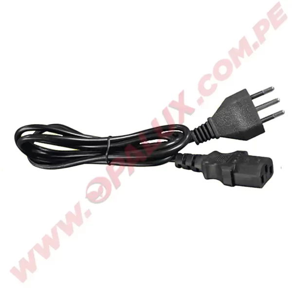 Cable Poder 1.80mts certificado 16AWG toma a tierra enchufe triple redondo 10AMP 250v