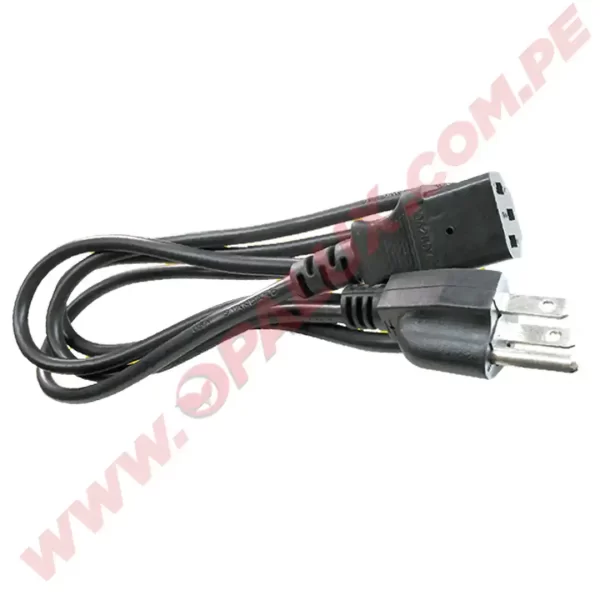 Cable Poder 1.80mts certificado "UL" 18AWG toma a tierra enchufe plano 10AMP 250v