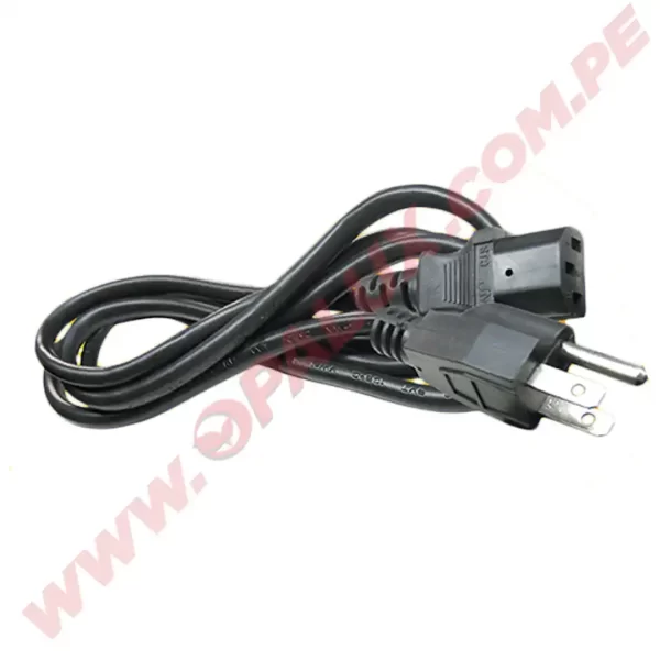 Cable Poder 5mts 14AWG toma a tierra enchufe plano 10AMP 250v