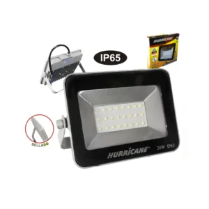 REFLECTOR LED 20W HURRICANE 24 LEDS 1400LM 6500K DELGADO SLIM COLOR NEGRO Y GRIS LUZ BLANCA IP65 EXTERIORES 100-265V