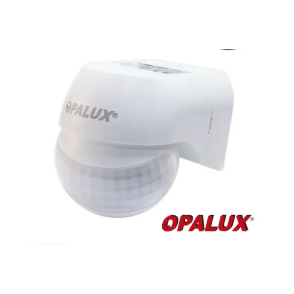 Sensor de movimiento 180° de pared detección a 15 mts horizontal tecnología PIR instalación hasta 2.5mts altura tiempo 10 seg – 7 min.
