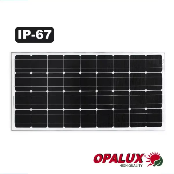 PANEL SOLAR DE 100W 1200-554-30MM "OPALUX" VOLT.DE TRABAJO 12VDC 5.41AMP IP-67