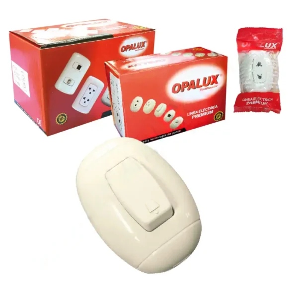 Interruptor oval 10A para sobreponer para timbre color crema "Opalux"
