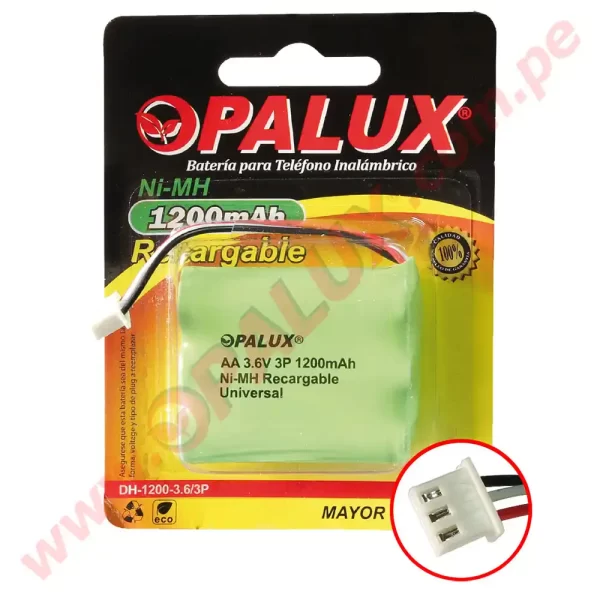 Pila Recargable para telefono inalambrico AA 1200mAH NiMH 3.6v “Opalux”