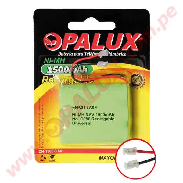 Pila Recargable para telefono inalambrico AA 1500mAH NiMH 3.6v “Opalux”