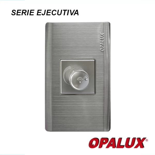 PLACA DIMMER "OPALUX" COLOR PLATEADO CJX6 MASTERX120