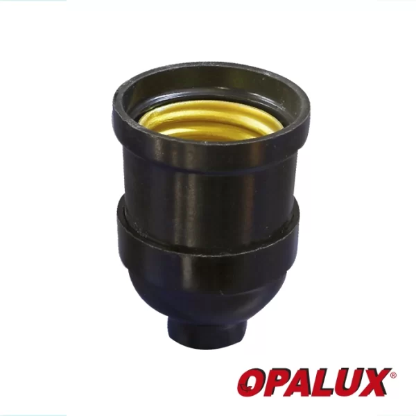 SOCKET AEREO BAQUELITA"OPALUX" E27 6AMP 250VAC C/NEGRO CJX24, MASTER 600
