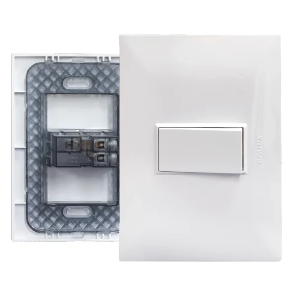 INTERRUPTOR SIMPLE "OPALUX" 10A, 250V P/EMPOTRAR