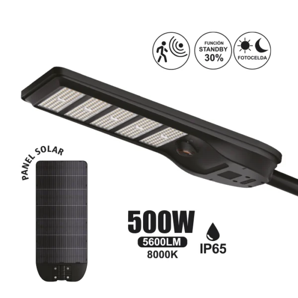 PASTORAL LED SOLAR 500W CON SENSOR DE MICROONDAS