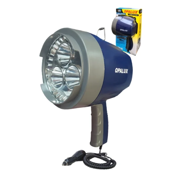 FARO PIRATA "OPALUX" 20W, 2000LM 500MT DE ALCANCE, 12V DC, 3 LED, PLUG HELICOIDAL 12V-24V (PARA AUTO)