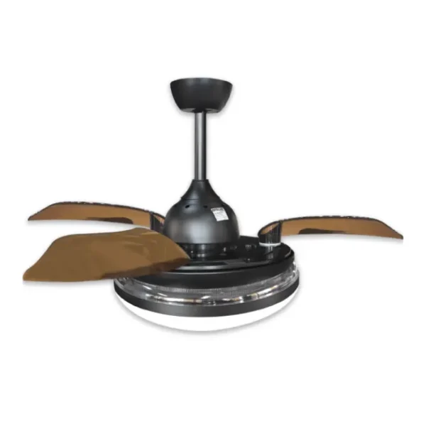 LAMPARA VENTILADOR NEGRO "OPALUX" 40W 3CCT 4000LM 200-240V 6 VELOCIDADES