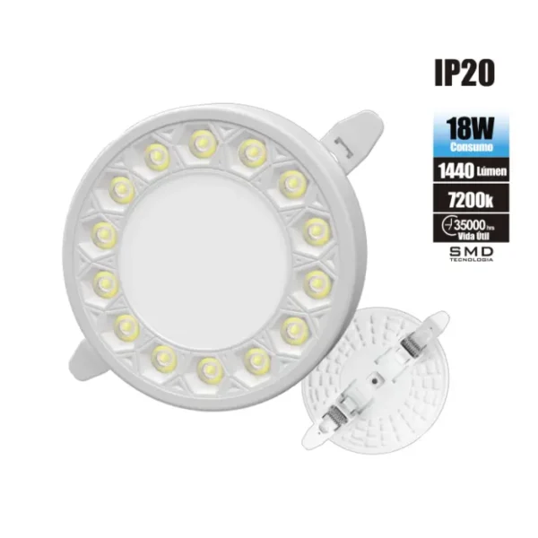 PLAFON PANAL DUAL "OPALUX" 18W  7200K 1440LM 2 EN 1 EMPOTRABLE  MASTER X 40