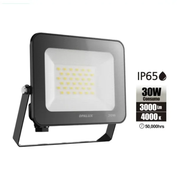 REFLECTOR SLIM PAVONADO 30W "OPALUX" 4000K 3000LM IP65 AC-185-265V   MASTER X 30