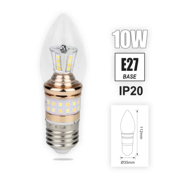 FOCO CORN TRICOLOR "OPALUX" 10W E27 VELA