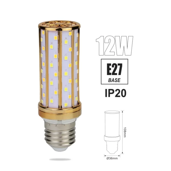 FOCO CORN TRICOLOR "OPALUX" 12W E27 CLASSIC