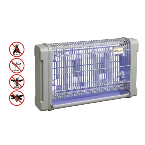 INSECTOCUTOR ELECTRICO UV-LED T/BARRA 16W, 2 TUBOS X 8W/T8 "OPALUX" 220-240V 50M2