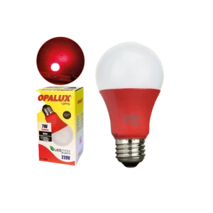 FOCO LED “OPALUX” LUZ ROJA 7W, E27, 100-240VAC 50/60HZ CJX50