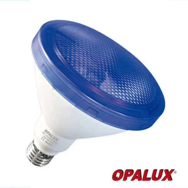 FOCO LED PAR 38 E27 15W OPALUX COLOR AZUL IP65 220V