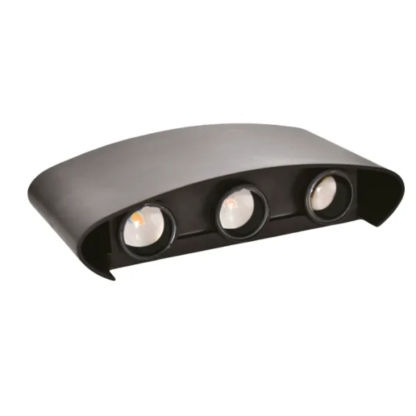 APLIQUE LED CYCLOPS "OPALUX" NEGRO, 6W 560LM 3000K,120-265VAC, IP65