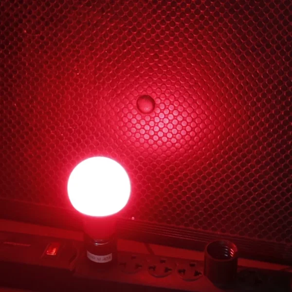 FOCO LED “OPALUX” LUZ Y CUERPO ROJO 7W, E27, 100-240VAC 50/60HZ CJX100 - Imagen 2