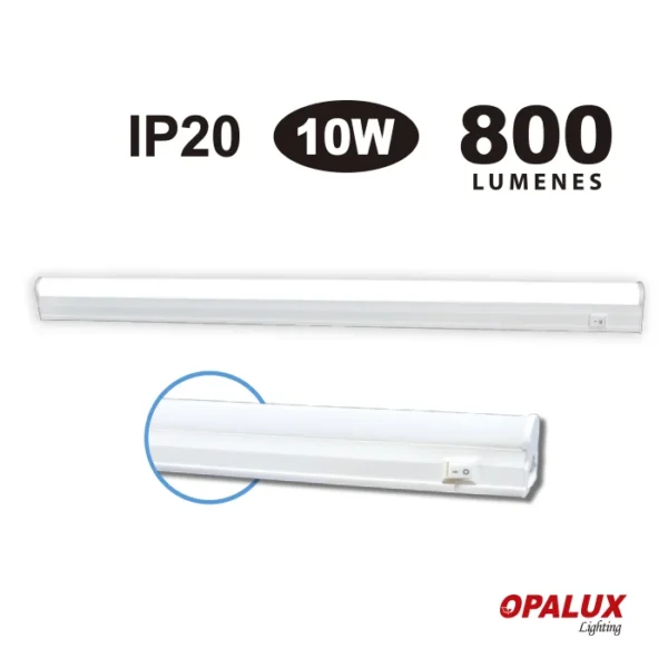 Luminaria tubo led 10w, opalux, op-lt510-ww luminaria tubo led 10w led tube t5 with switch pc+pvc 10w 3000k