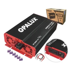 INVERSOR DE VOLTAJE DE ONDA PURA 2000W 12V "OPALUX"