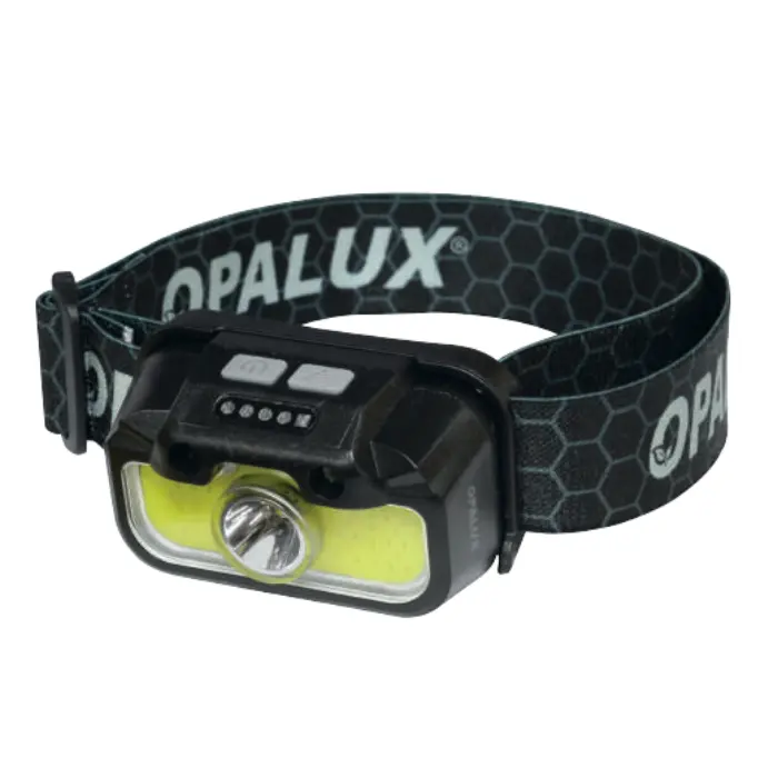 LINTERNA FRONTAL RECARGABLE 3W "OPALUX" 230LM, 7 MODOS DE ILUMINACIÓN C/SENSOR MOVIMIENTO/ENCENDIDO Y APAGADO